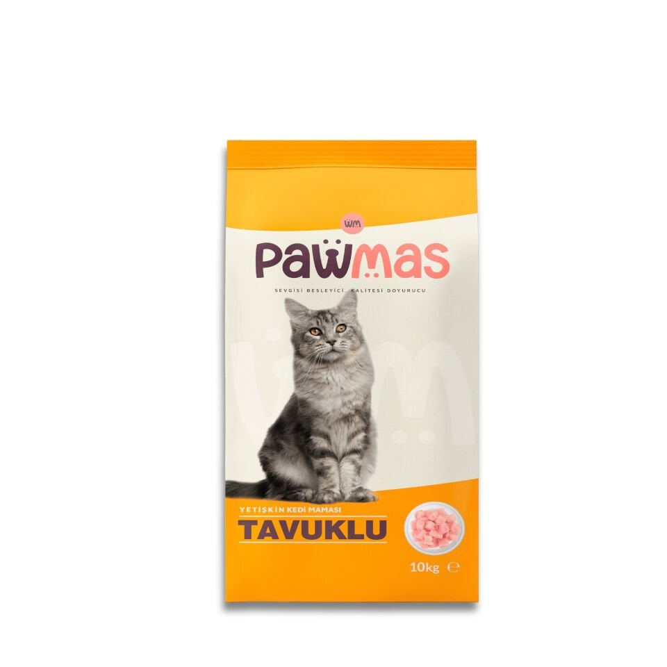 Pawmas Tavuklu Yetişkin Kedi Maması 10 Kg