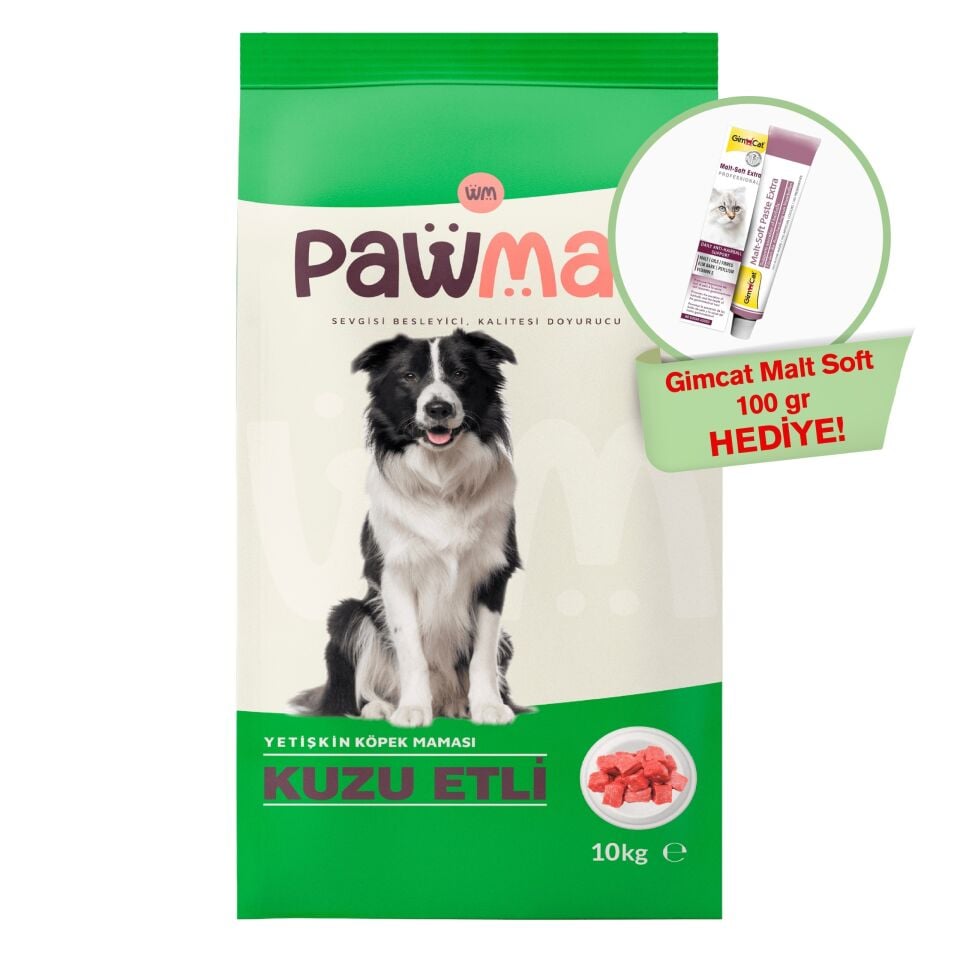 Pawmas Kuzu Etli Yetişkin Köpek Maması 10 Kg