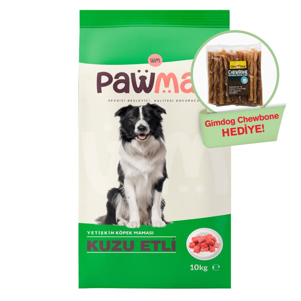 Pawmas Kuzu Etli Yetişkin Köpek Maması 10 Kg