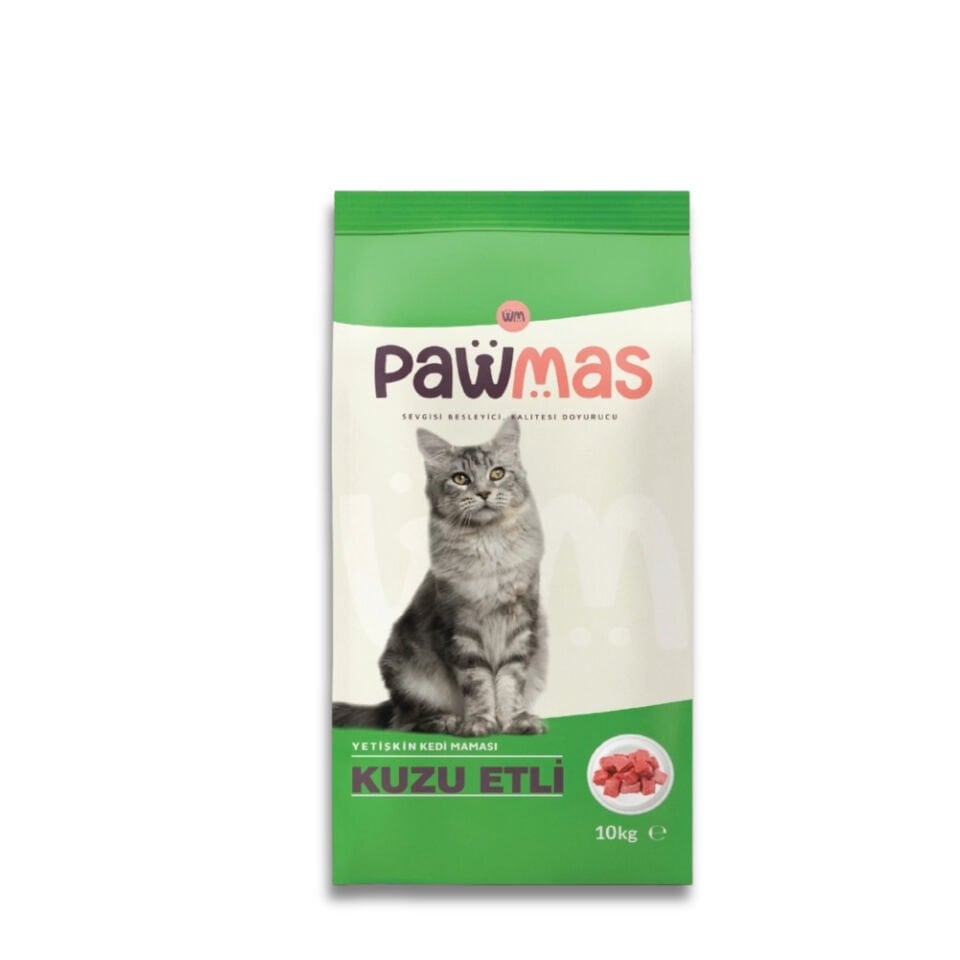 Pawmas Kuzu Etli Kedi Maması 10 Kg