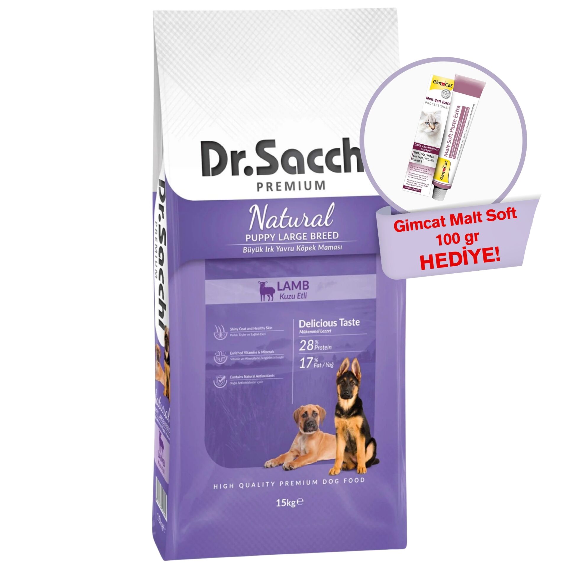 Dr.Sacchi Puppy Large Lamb Büyük Irk Yavru Köpek Maması 15 Kg