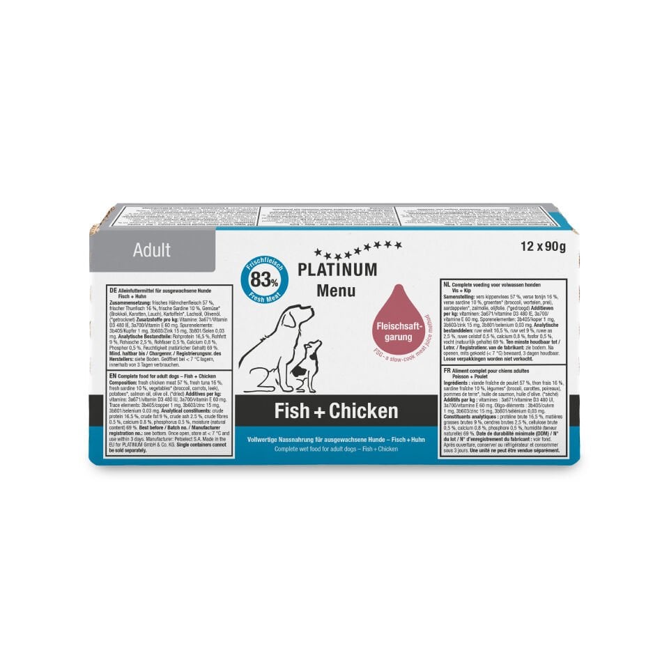 Platinum Balıklı Ve Tavuklu Yaş Köpek Maması 90gr