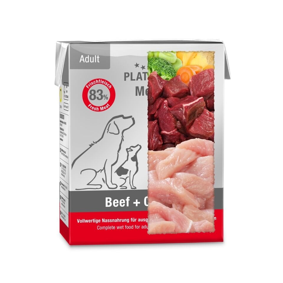 Platinum Sığır Etli ve Tavuklu Yaş Köpek Maması 375gr