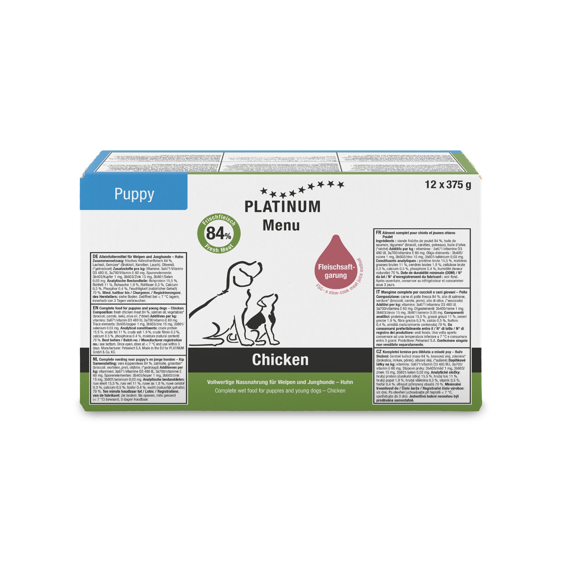 Platinum Tavuklu Yavru Yaş Köpek Maması 375gr