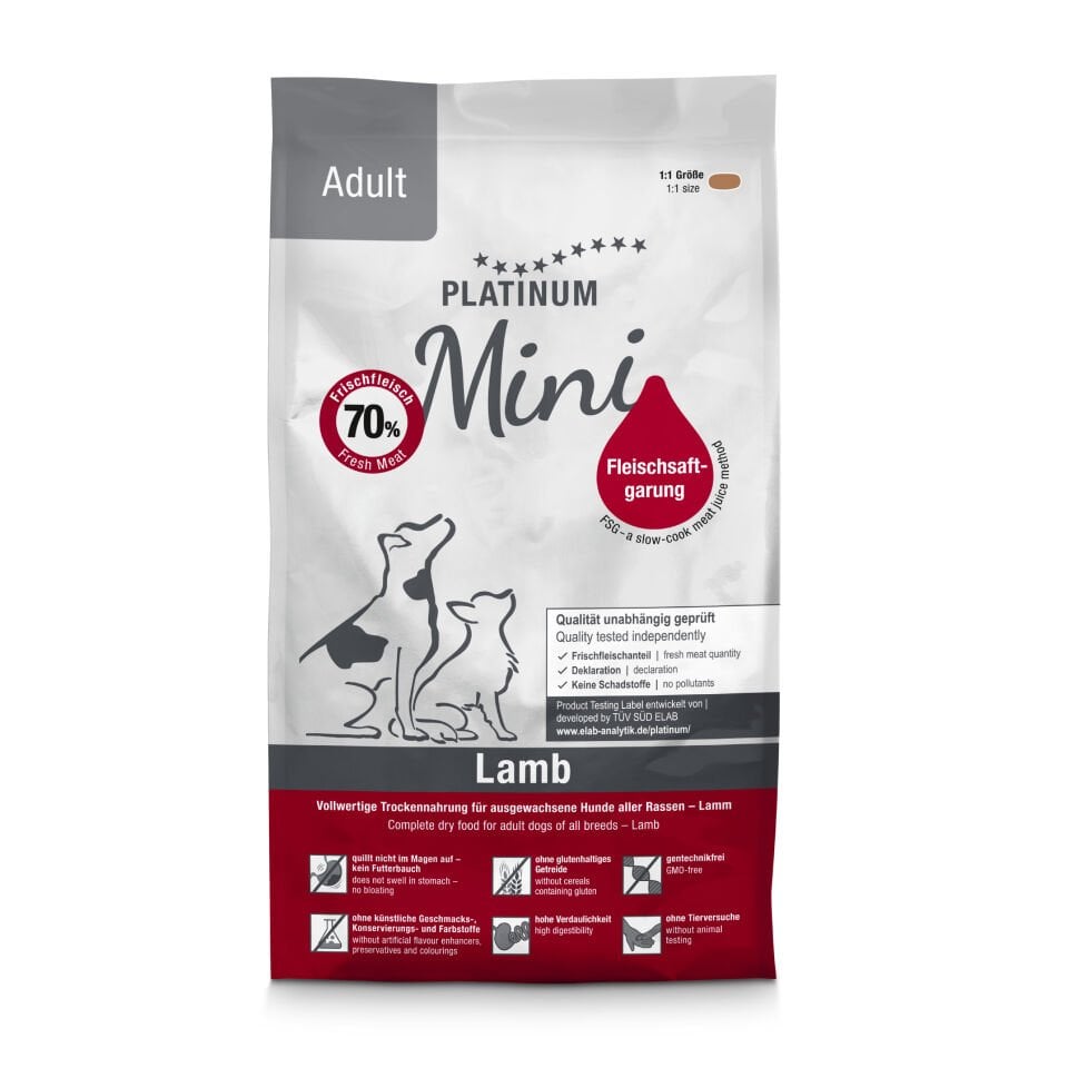 Platinum Mini Kuzulu Yetişkin Köpek Maması 900gr