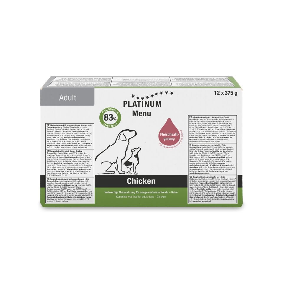 Platinum Tavuklu Yaş Köpek Maması 375gr