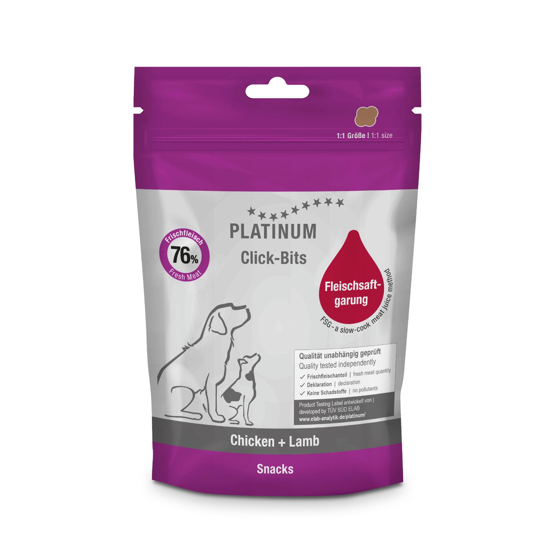 Platinum Click-Bits Tavuklu ve Kuzulu Köpek Ödülü 150gr