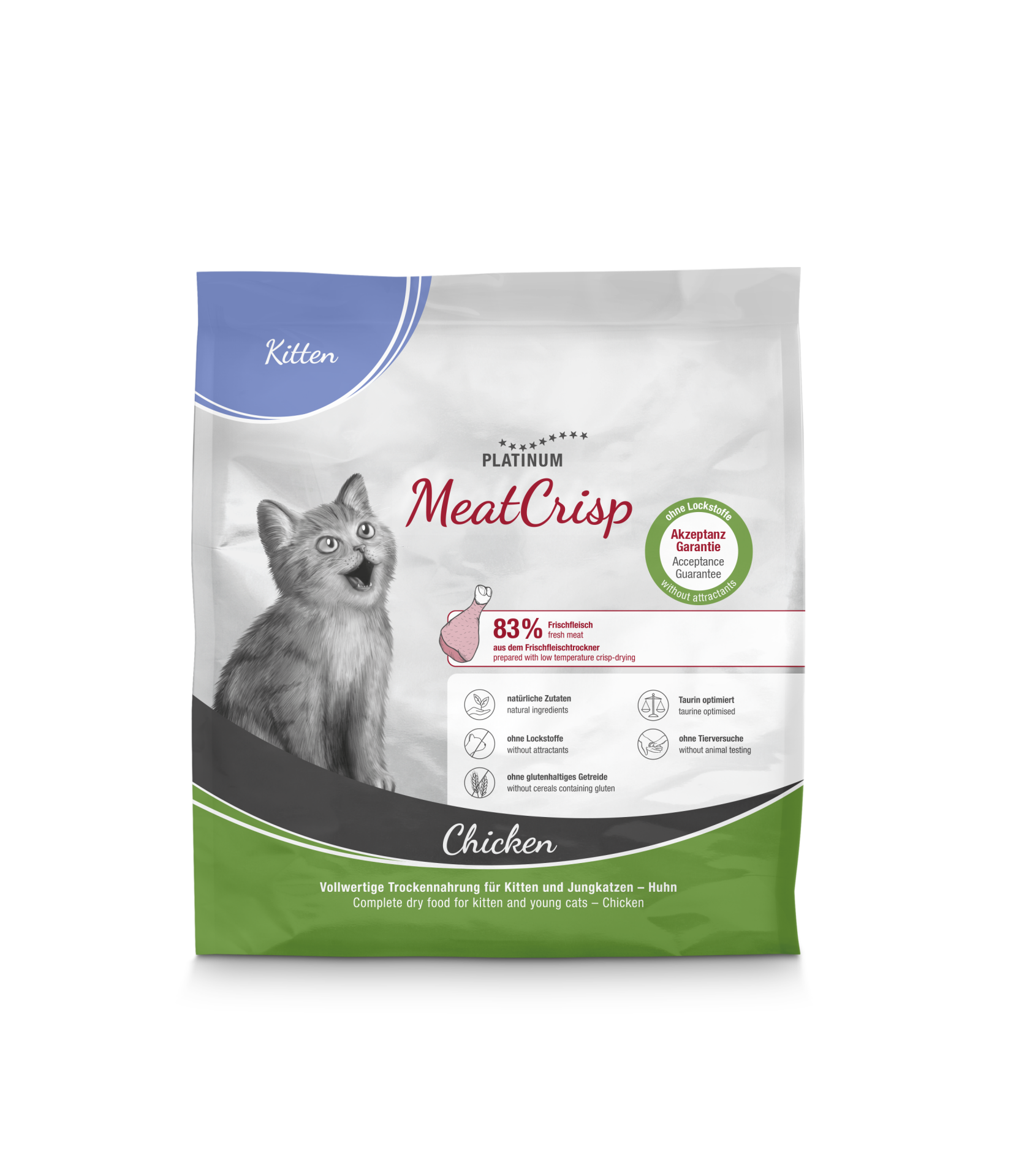 Platinum MeatCrisp Tavuklu Yavru Kedi Maması 400gr