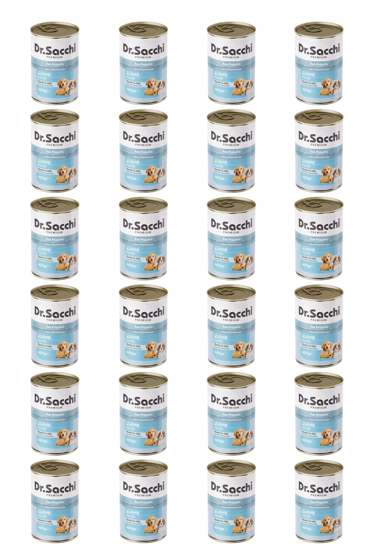 Dr.Sacchi yavru köpek-kuzu etli 400gr x 24 adet