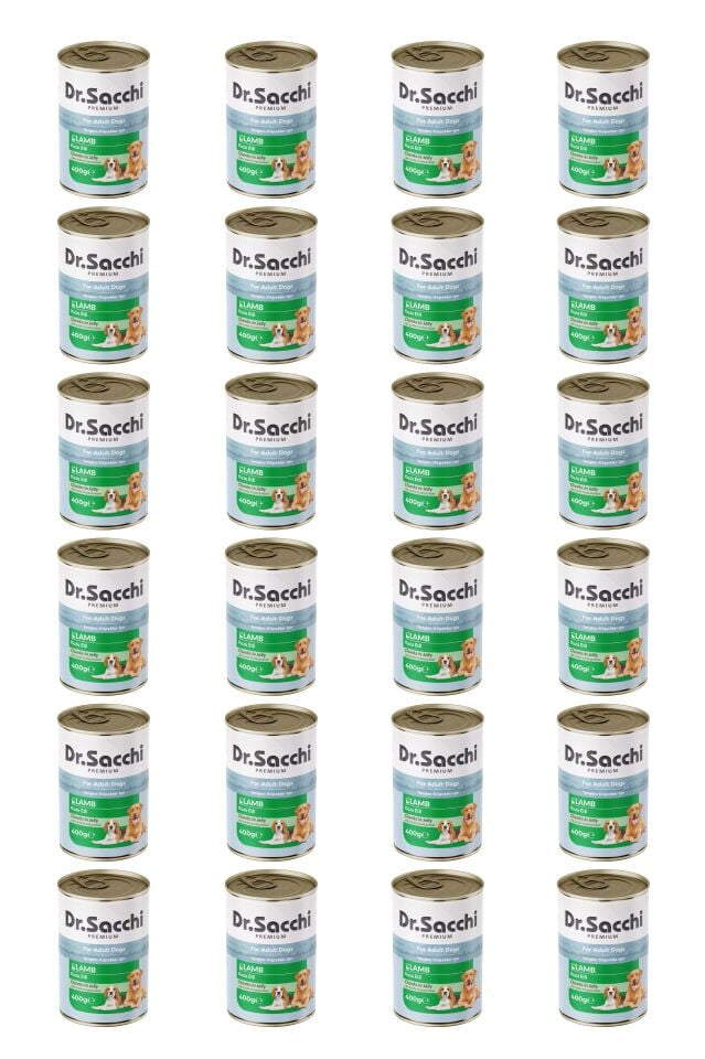Dr.Sacchi yetişkin köpek-kuzu etli 400gr x 24 adet