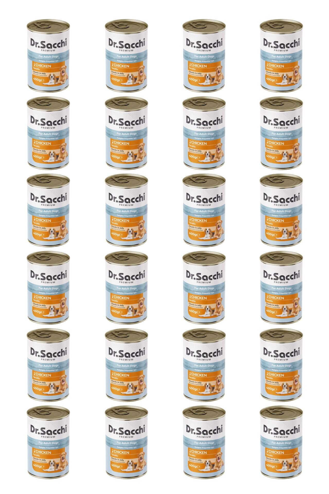 Dr.Sacchi yetişkin köpek-tavuklu 400gr x 24 adet