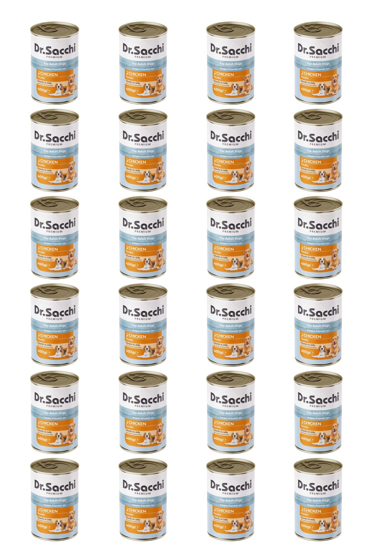 Dr.Sacchi yetişkin köpek-tavuklu 400gr x 24 adet