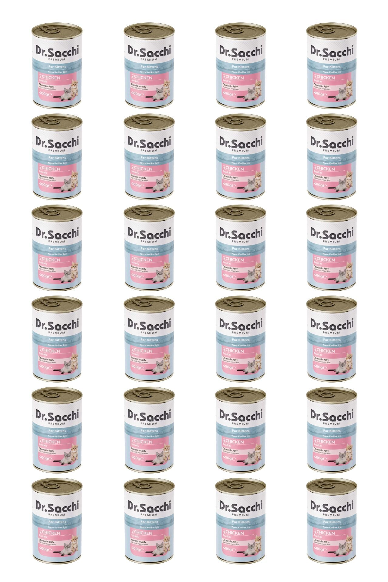 Dr.Sacchi yavru kedi-tavuklu 400gr x 24 adet