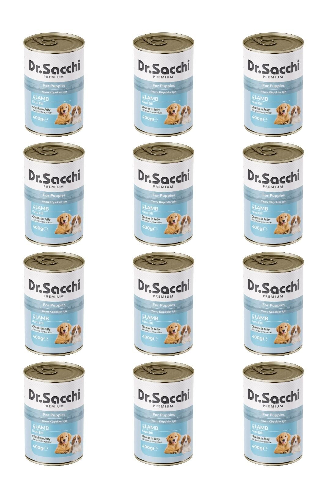 Dr.Sacchi yavru köpek-kuzu etli 400gr x 12 adet