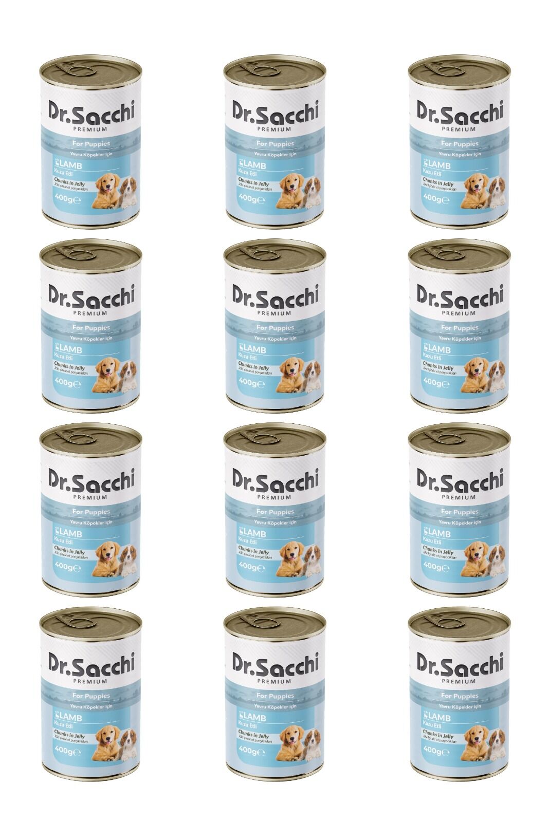 Dr.Sacchi yavru köpek-kuzu etli 400gr x 12 adet