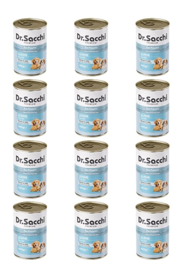 Dr.Sacchi yavru köpek-kuzu etli 400gr x 12 adet