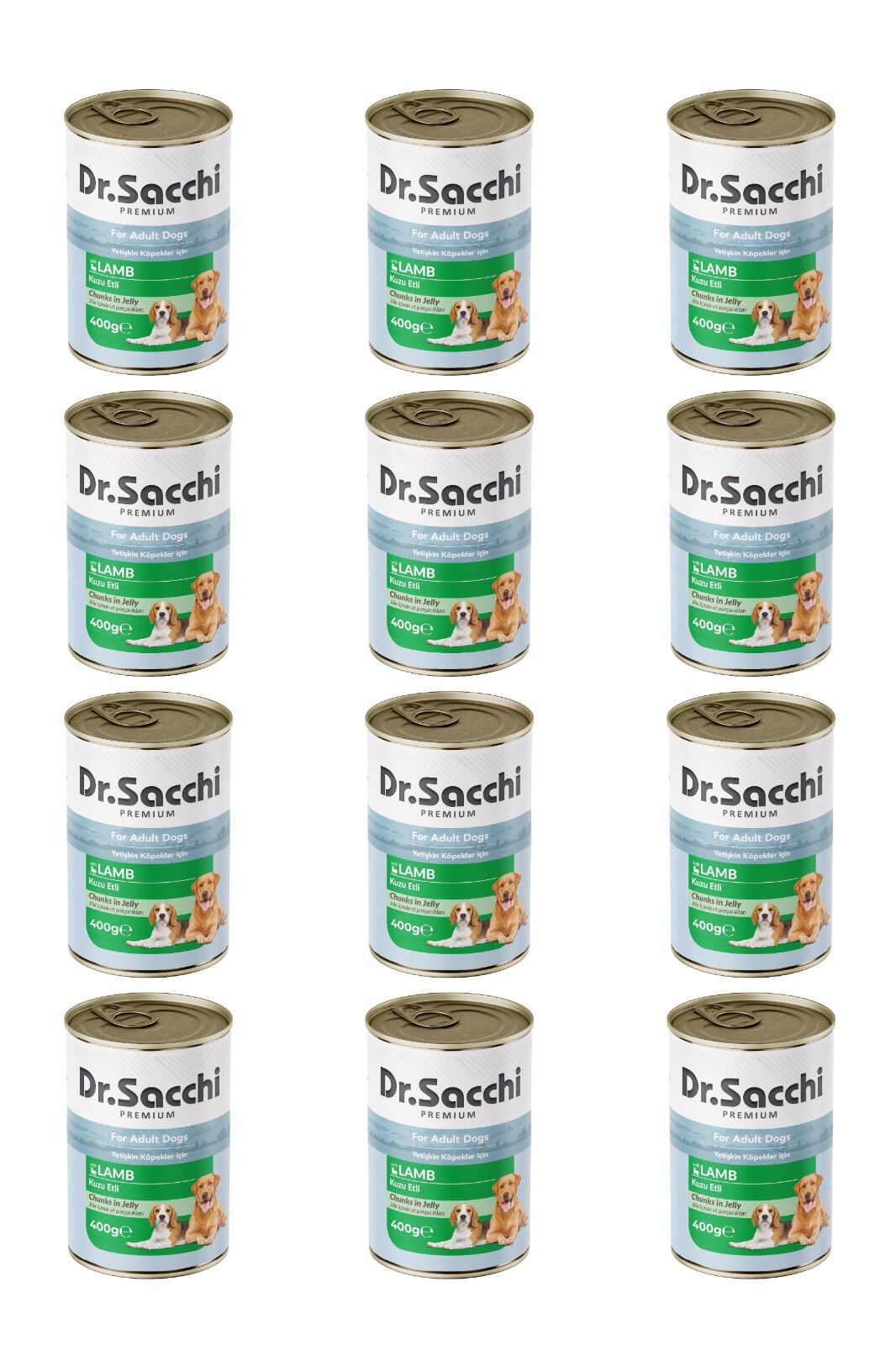 Dr.Sacchi yetişkin köpek-kuzu etli 400gr x 12 adet