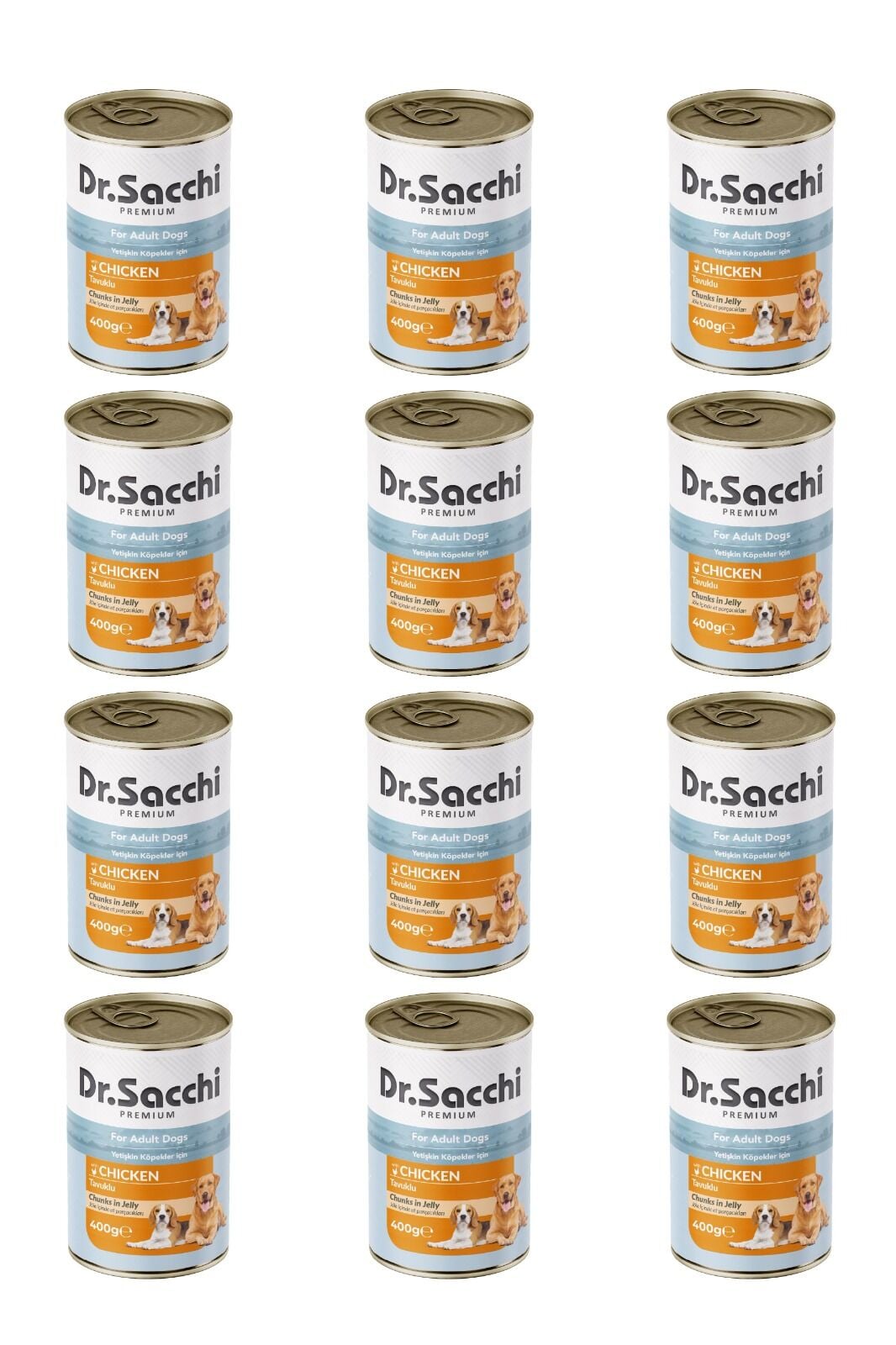Dr.Sacchi yetişkin köpek-tavuklu 400gr x 12 adet