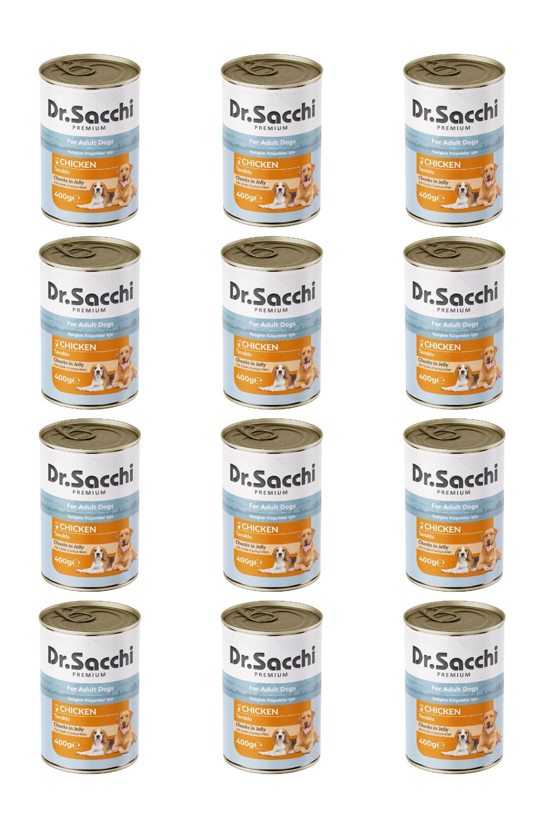 Dr.Sacchi yetişkin köpek-tavuklu 400gr x 12 adet