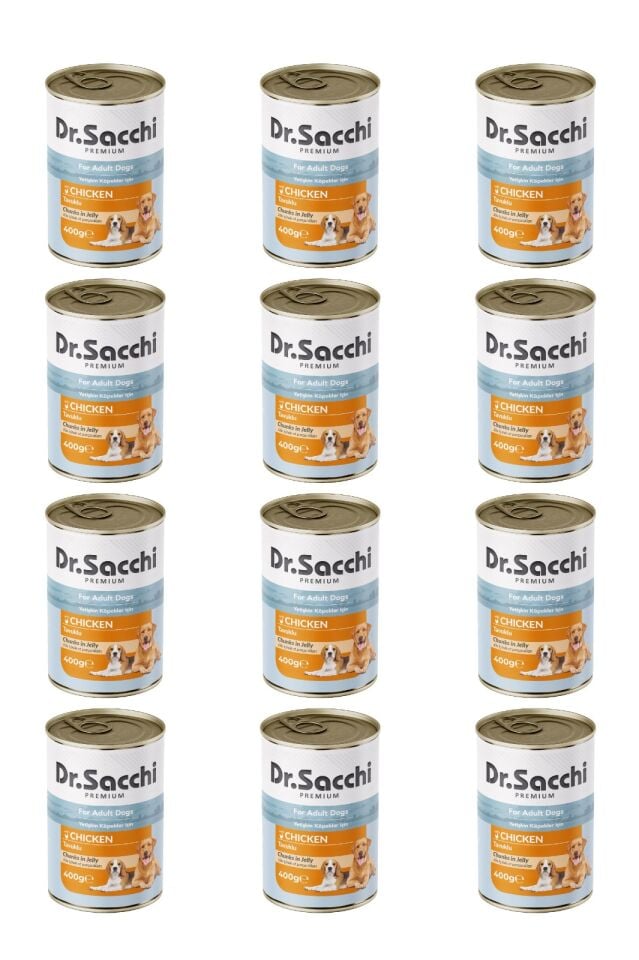 Dr.Sacchi yetişkin köpek-tavuklu 400gr x 12 adet
