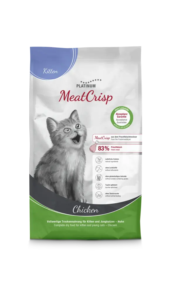PLATINUM MEATCRİSP TAVUKLU YAVRU KEDİ MAMASI 1,5KG
